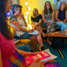 Load image into Gallery viewer, New Book Joy Reading Lounge Rental for Book Clubs or Gatherings