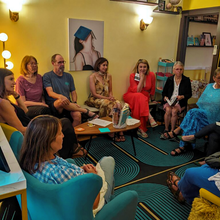 Load image into Gallery viewer, New Book Joy Reading Lounge Rental for Book Clubs or Gatherings