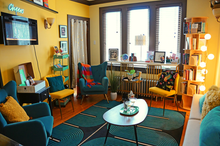 Load image into Gallery viewer, New Book Joy Reading Lounge Rental for Book Clubs or Gatherings