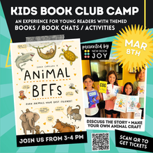Load image into Gallery viewer, Kids Book Club Camp / Books, Book Chats + Activities for 3rd-5th Graders