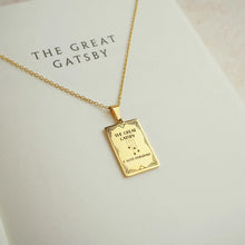 Load image into Gallery viewer, Book Necklace - The Great Gatsby / LITERARY EMPORIUM (PRE-ORDER FOR EARLY NOVEMBER)