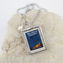 Load image into Gallery viewer, Vintage Book Cover Charm Necklace - The Great Gatsby / JENNIFER DAHL DESIGNS LLC (PRE-ORDER FOR EARLY NOVEMBER)