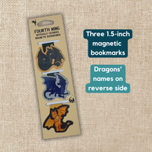 Load image into Gallery viewer, Magnetic Bookmark Set - Fourth Wing Dragons / KINGDOM OF THREADS (WILDLY ENOUGH)