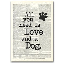 Load image into Gallery viewer, Dictionary Page Art / VINTAGE DICTIONARY ART