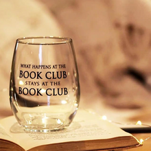 Load image into Gallery viewer, Stemless Wine Glass - Book Club / FLY PAPER PRODUCTS
