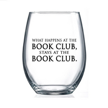 Load image into Gallery viewer, Stemless Wine Glass - Book Club / FLY PAPER PRODUCTS