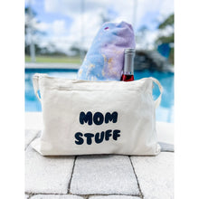 Load image into Gallery viewer, Mom Stuff Canvas Weekender Tote or Beach Bag / HARRIS GIRLS & CO.