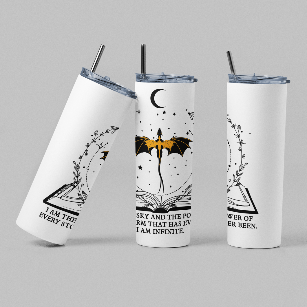 Tumbler - I Am Infinite Dragon Fantasy Dragon / THE GEEK BOUTIQUE