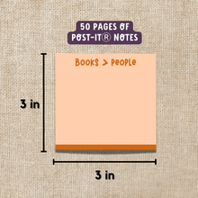 Load image into Gallery viewer, Sticky Notes - Books Are Better Than People / WILDLY ENOUGH
