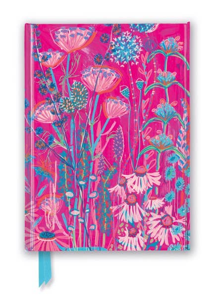 Magnetic Journal - Lucy Innes Williams: Pink Foil Garden House w/ Blue Flowers / TEXAS BOOKMAN