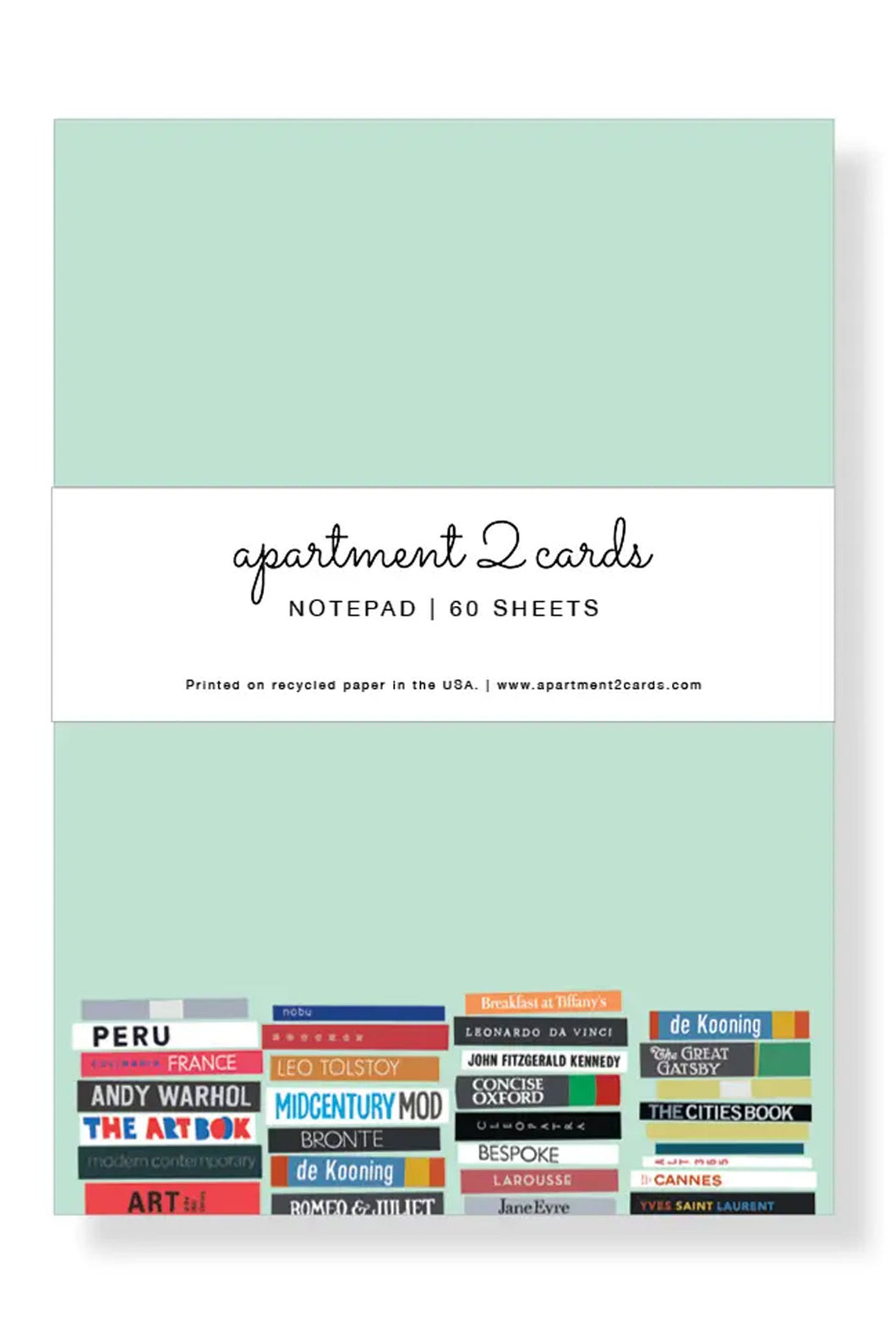 Notepad - Book Stacks / APARTMENT 2 CARDS – New Book Joy