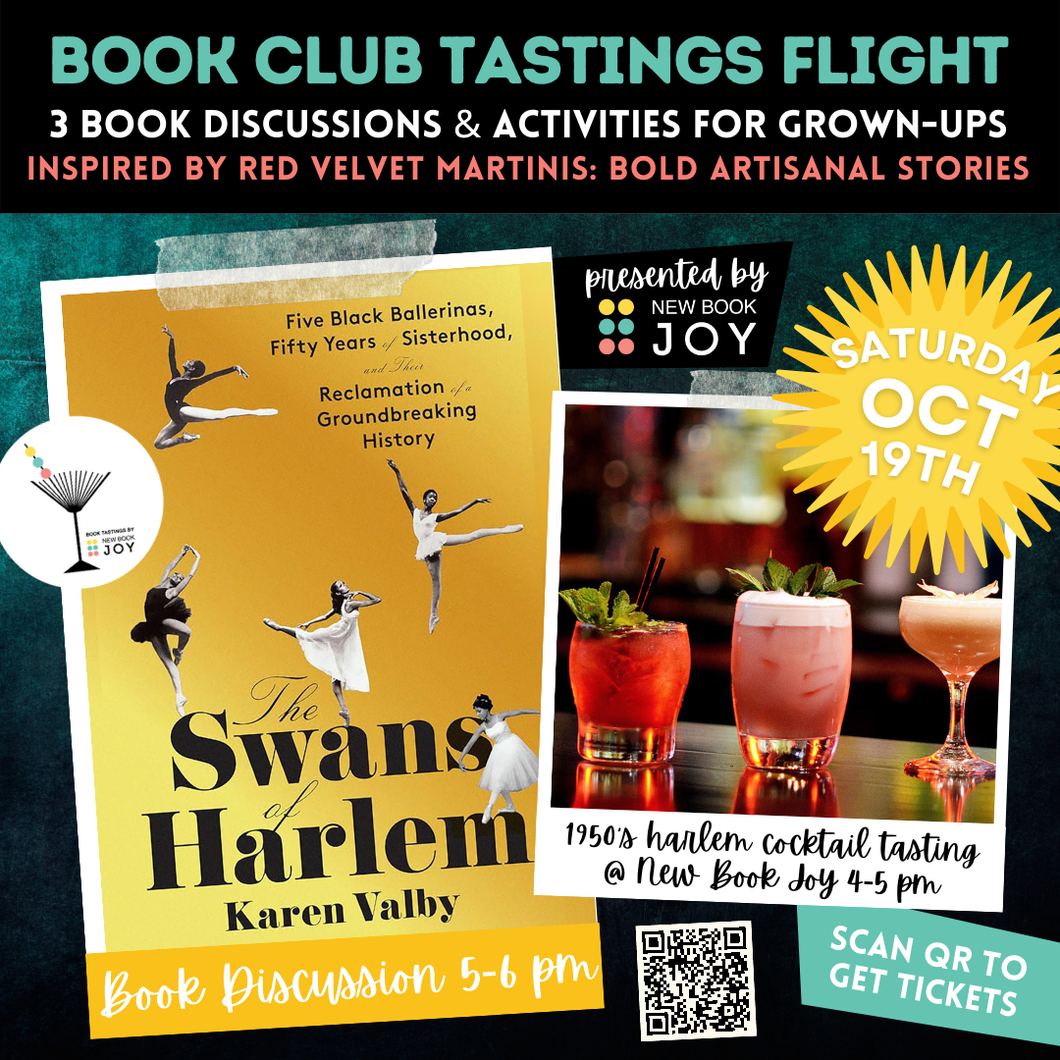 Book Discussion +/or 1950's Harlem Cocktail Class & Tasting Event / Book Club Tastings Experience for The Swans of Harlem - Starting at $10!