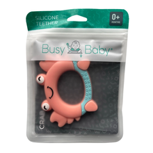 Load image into Gallery viewer, Crab Silicone Teether / BUSY BABY
