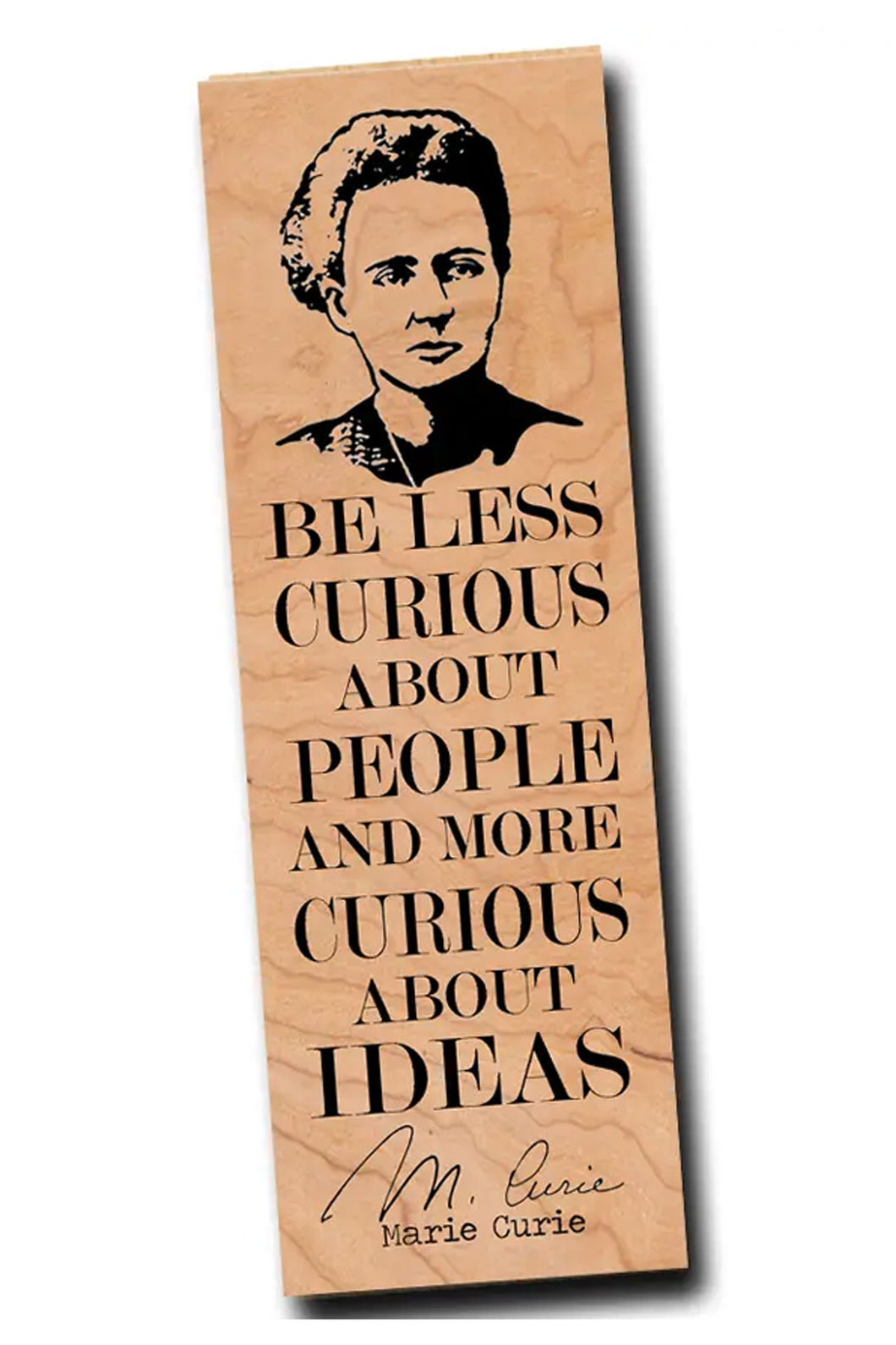 Wood Bookmark - Marie Curie / FLY PAPER PRODUCTS
