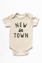 Load image into Gallery viewer, Organic Baby Onesie - New in Town / GLADFOLK
