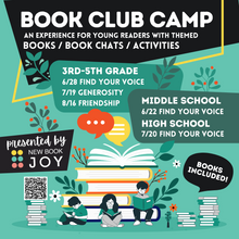 Load image into Gallery viewer, Book Club Camp / Books, Book Chats + Activities for Kids of All Ages
