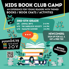 Load image into Gallery viewer, Book Club Camp / Books, Book Chats + Activities for Kids of All Ages
