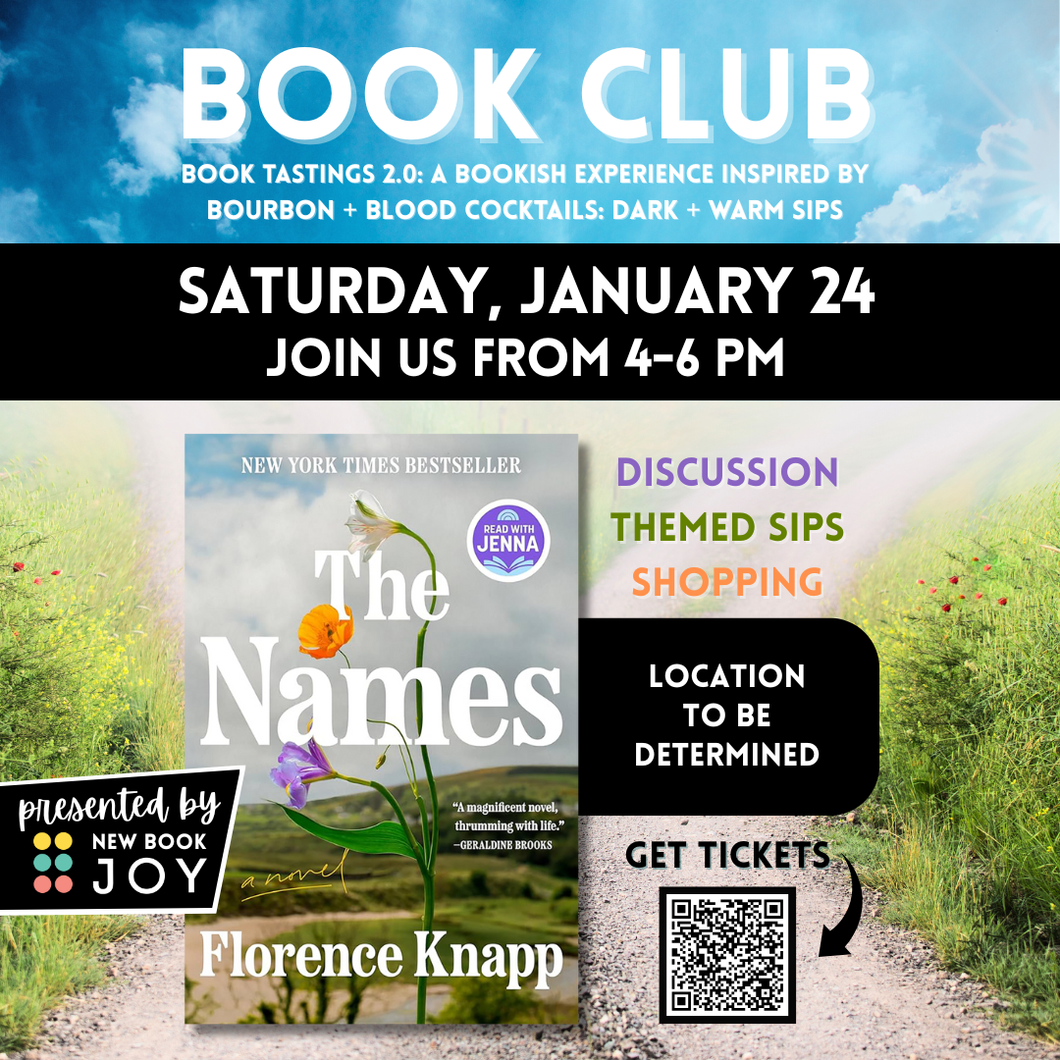 Book Club 2.0 / Book Discussion + Themed Tasting Experience for The Names - Starting at $15!