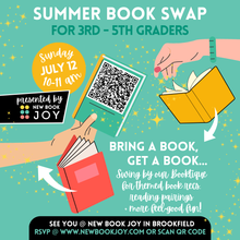 Load image into Gallery viewer, FREE Book Swap Event / Mix + Mingle ft. Themed Book Recs &amp; Reading Pairings, Discounts + More for Kids, Tweens + Teens

