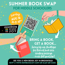Load image into Gallery viewer, FREE Book Swap Event / Mix + Mingle ft. Themed Book Recs &amp; Reading Pairings, Discounts + More for Kids, Tweens + Teens
