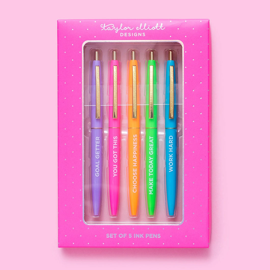 Motivational Pen Set / TAYLOR ELLIOTT DESIGNS