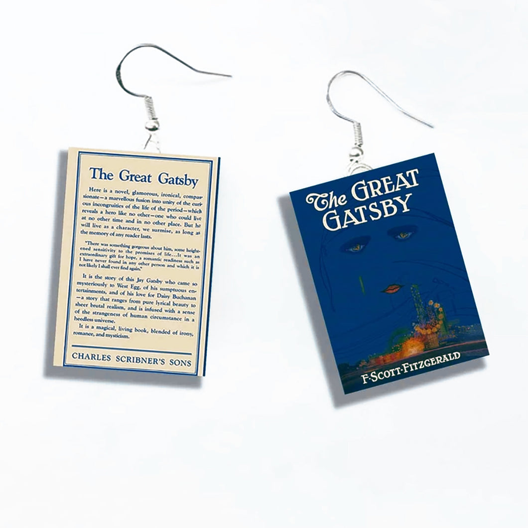 Book Earrings - The Great Gatsby / BOOKONAHOOKCO (PRE-ORDER FOR EARLY NOVEMBER)