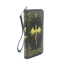 Load image into Gallery viewer, Book Wallet - Romantasy Dragon - Black &amp; Gold / COMECO INC
