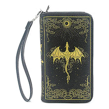 Load image into Gallery viewer, Book Wallet - Romantasy Dragon - Black &amp; Gold / COMECO INC
