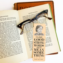 Load image into Gallery viewer, Wood Bookmark - Louisa May Alcott / FLY PAPER PRODUCTS
