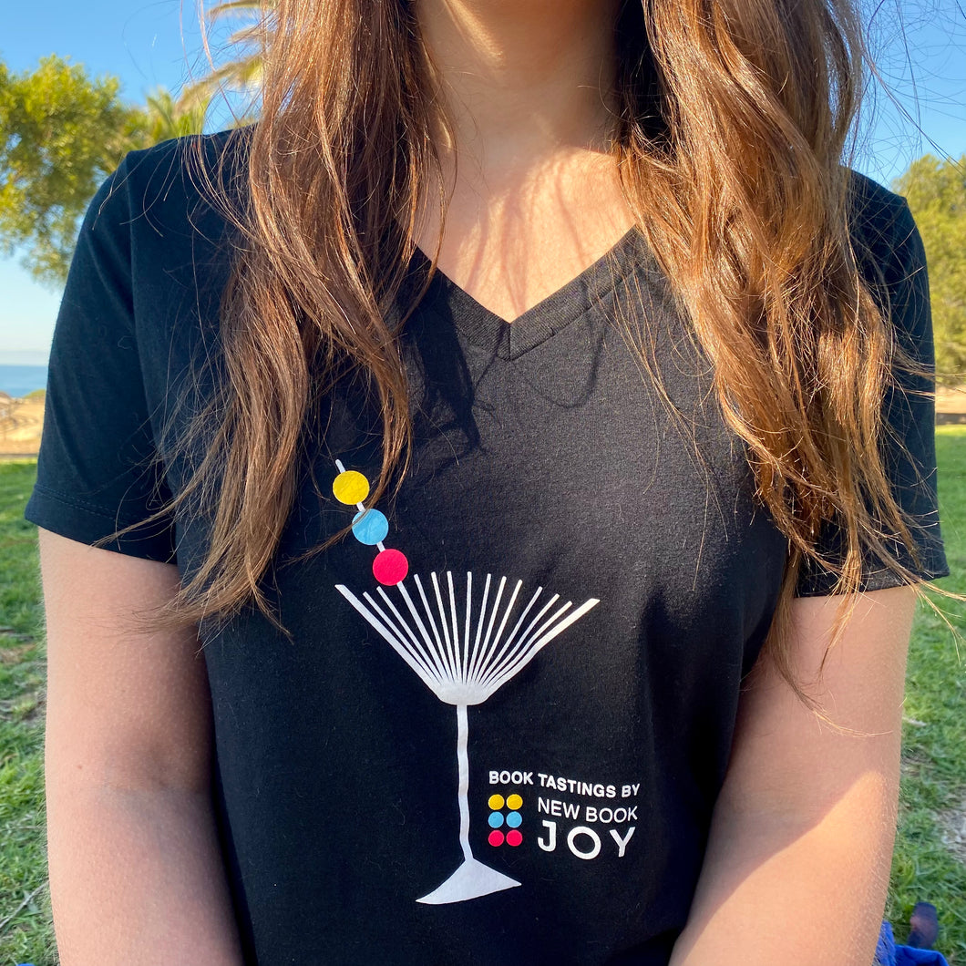 Graphic Tee Shirt - New Book Joy Book Tastings Logo / NEW BOOK JOY